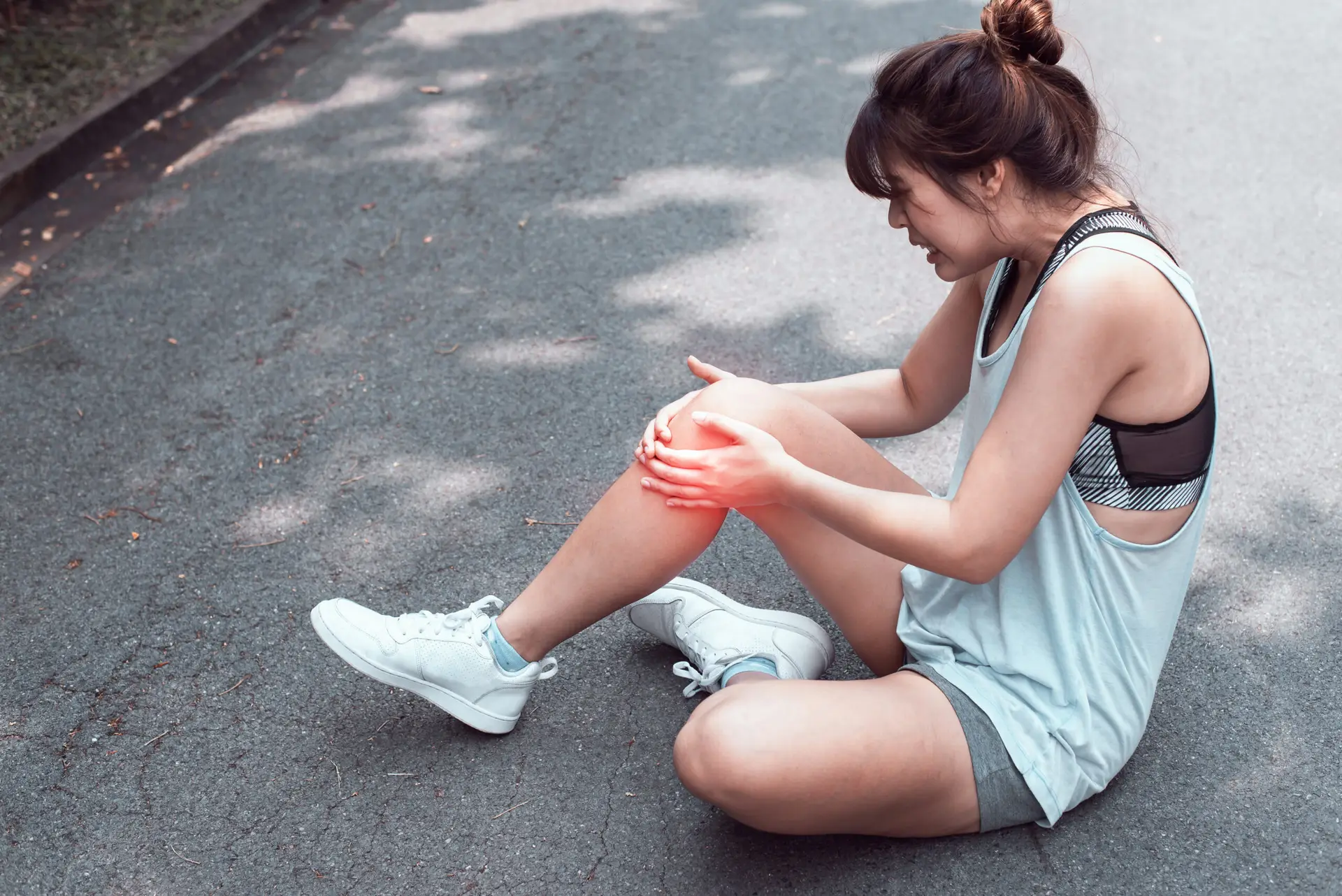 High Angle View Woman Sitting Road Scaled