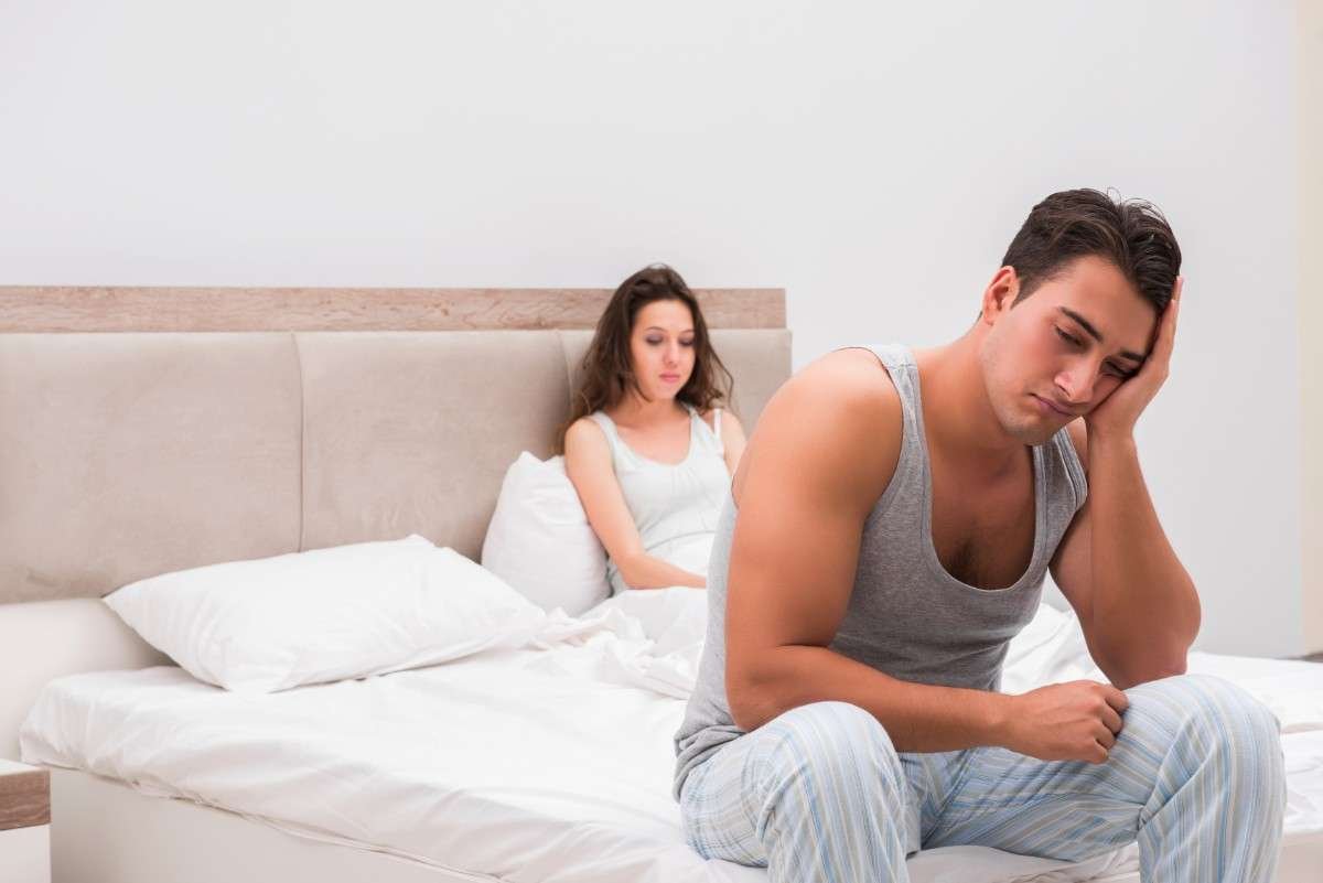 family conflict with wife husband bed (1)