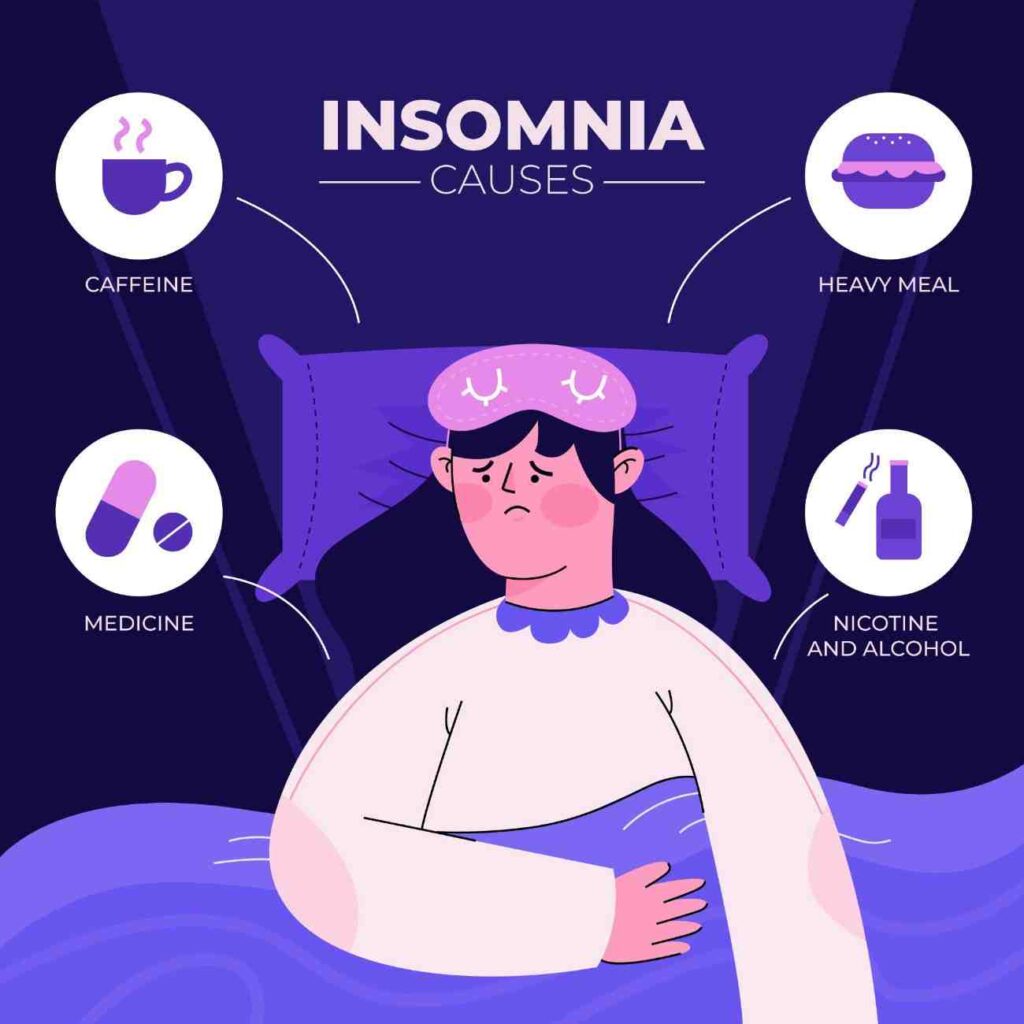 insomnia causes like caffeine heavy meals nicotine and alcohol affecting sleep Ayurvedic Herbs for Sleep
